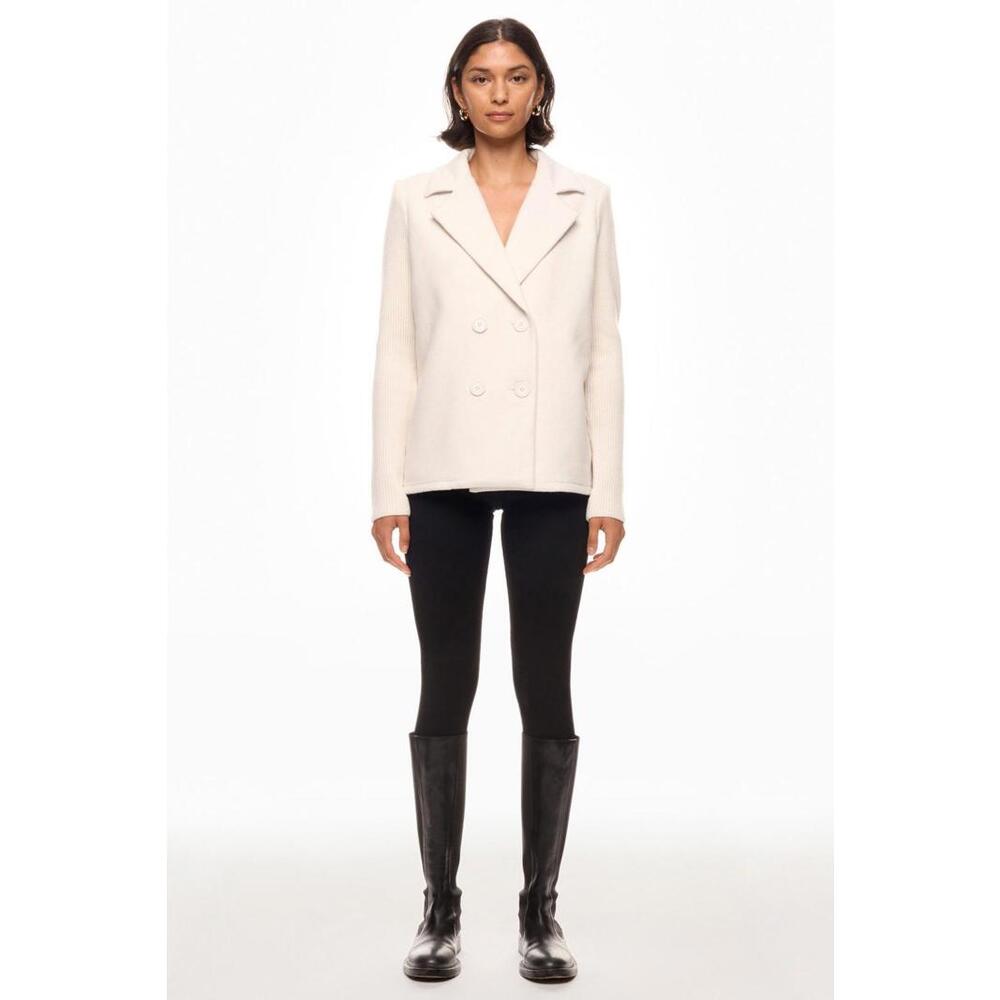Splendid Off-White Wool Sweater Jacket Size XS with Fabric Snagging